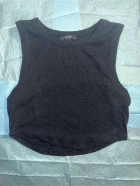 Forever 21 Black Cropped Tank Top